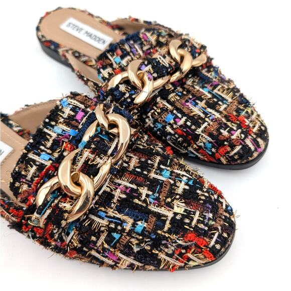 Steve Madden Cassady Loafer Mule Women's Leather White Multi Color Size US5M - Picture 10 of 11